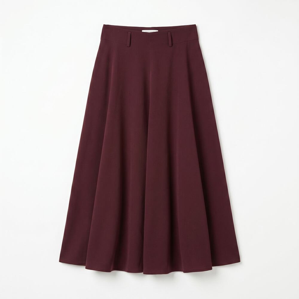 100% Pure Wool Linda Allard Ellen Tracy Maxi Skirt Burgundy Size 6